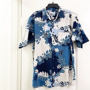 Ocean Current Hawaiian print short sleeve button down shirt